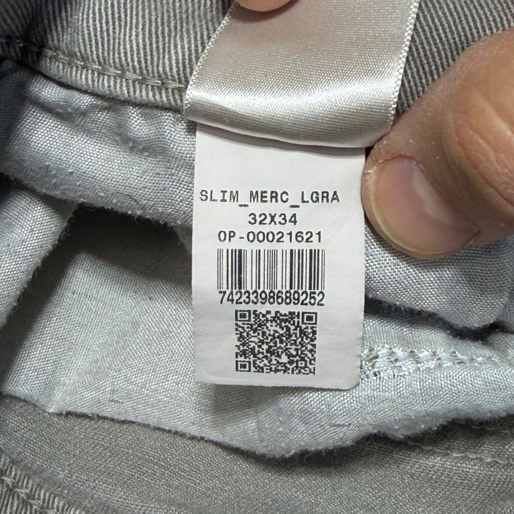 Mott & Bow Slim Mercer Jeans Mens 32x33 Gray Twill Denim 5-Pocket Pant - Picture 5 of 7